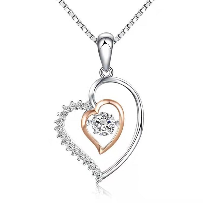 Gardez-moi dans votre coeur - Collier coeur de luxe